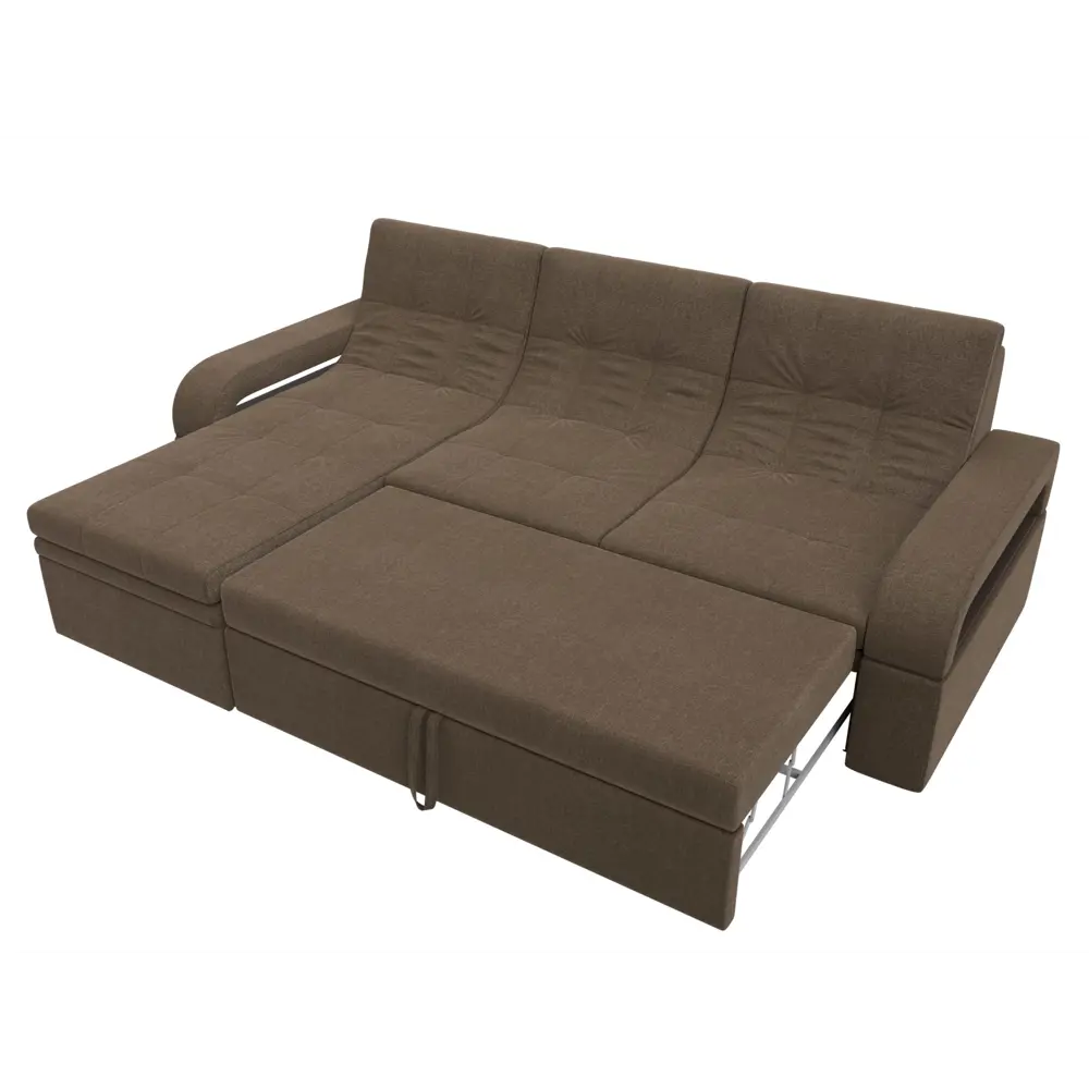 Фото 7 Диван Лига Диванов Лига-035 121504L 250x100x165 см рогожка цвет коричневый