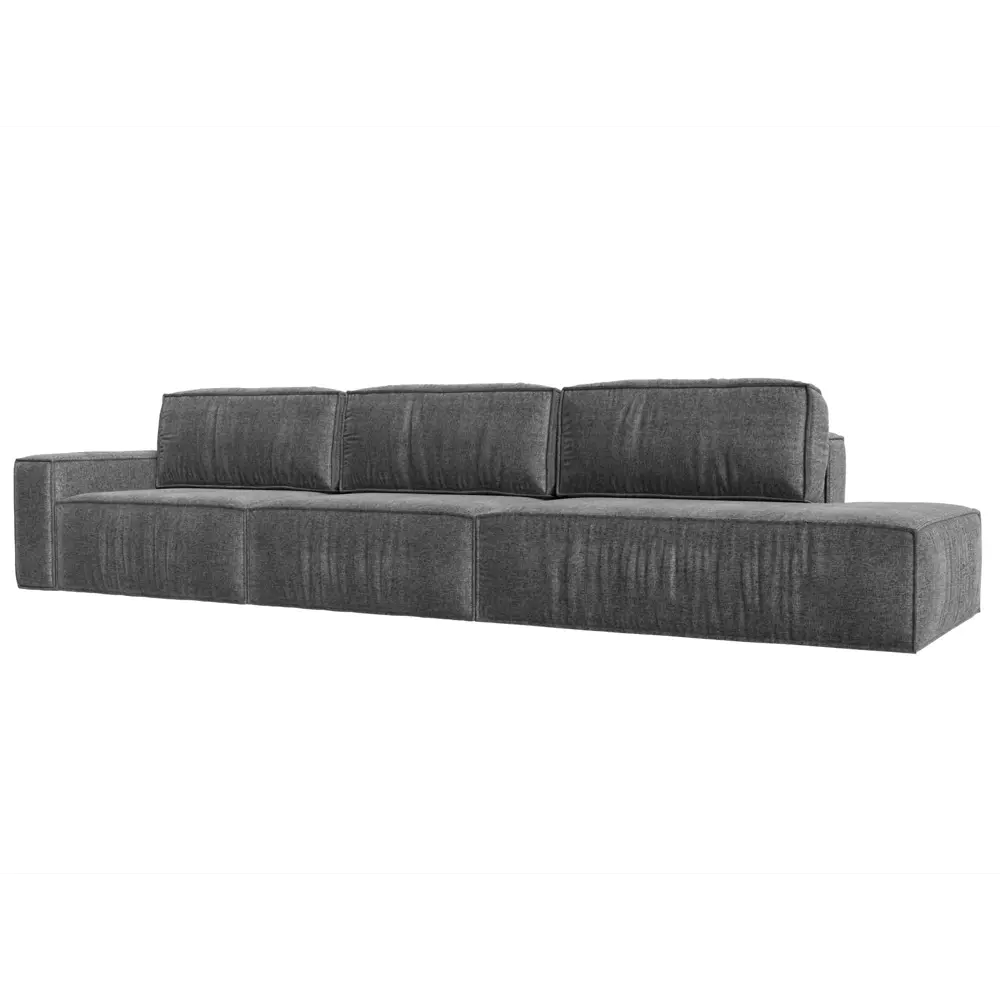 Фото Диван Лига Диванов Прага 121756L 380x90x118 см рогожка цвет серый