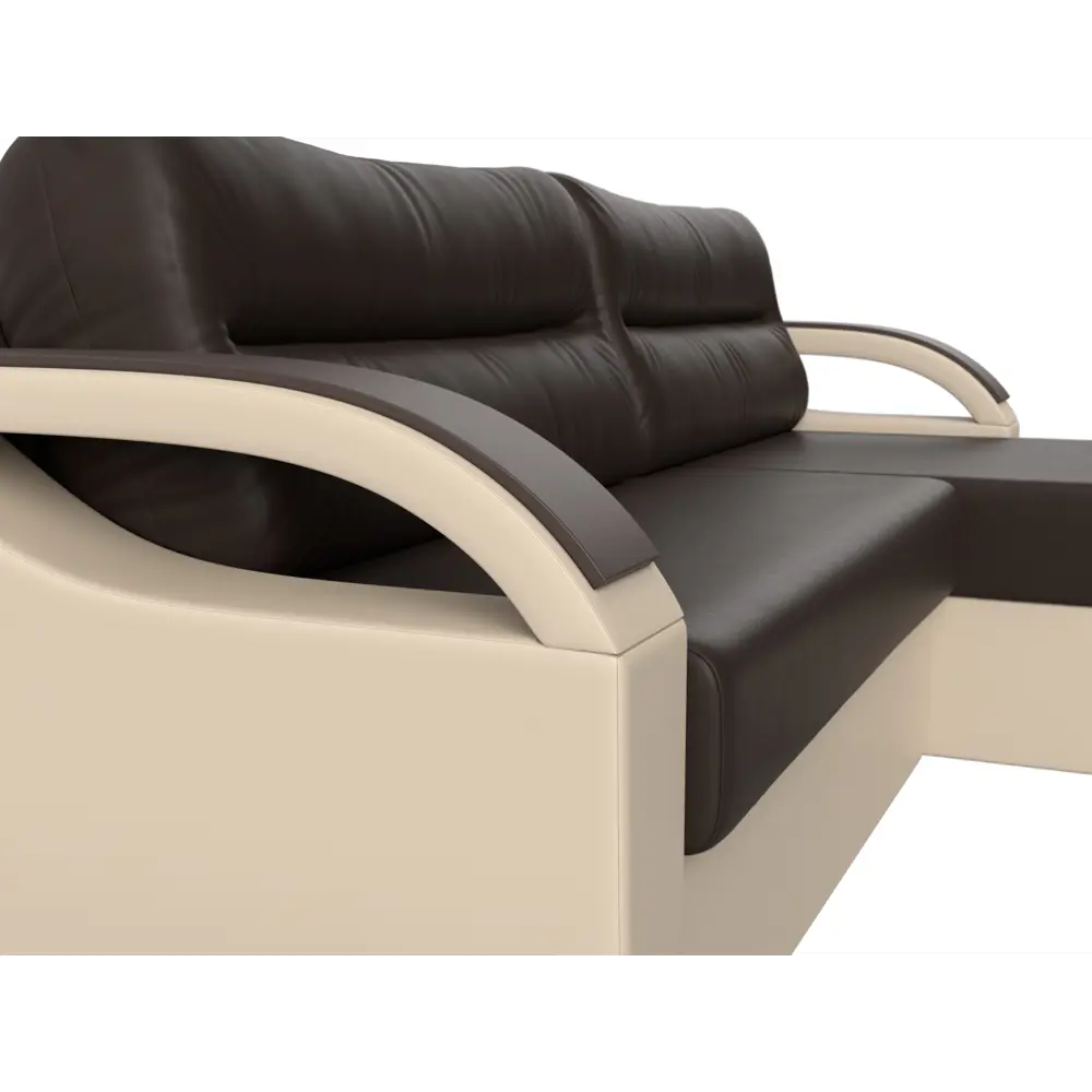 Фото 4 Диван Лига Диванов Форсайт 111664 226x92x151 см искусственная кожа цвет коричневый