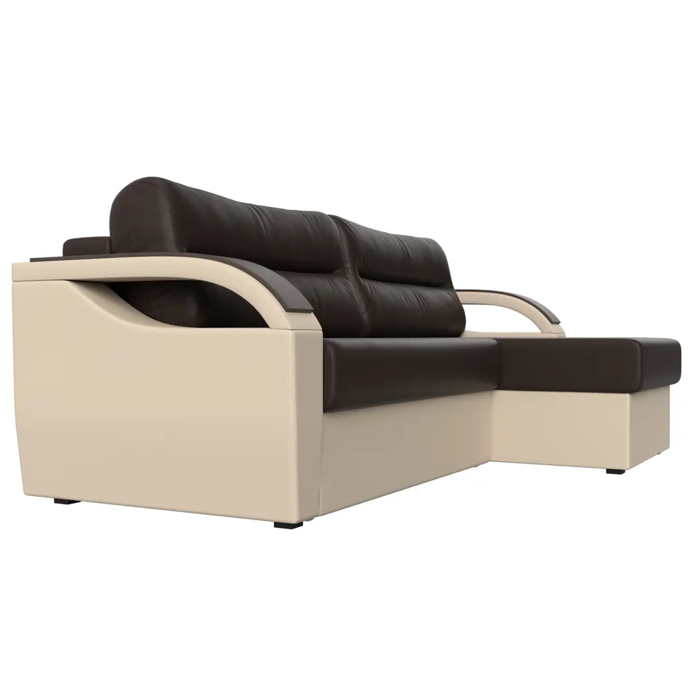 Фото 3 Диван Лига Диванов Форсайт 111664 226x92x151 см искусственная кожа цвет коричневый