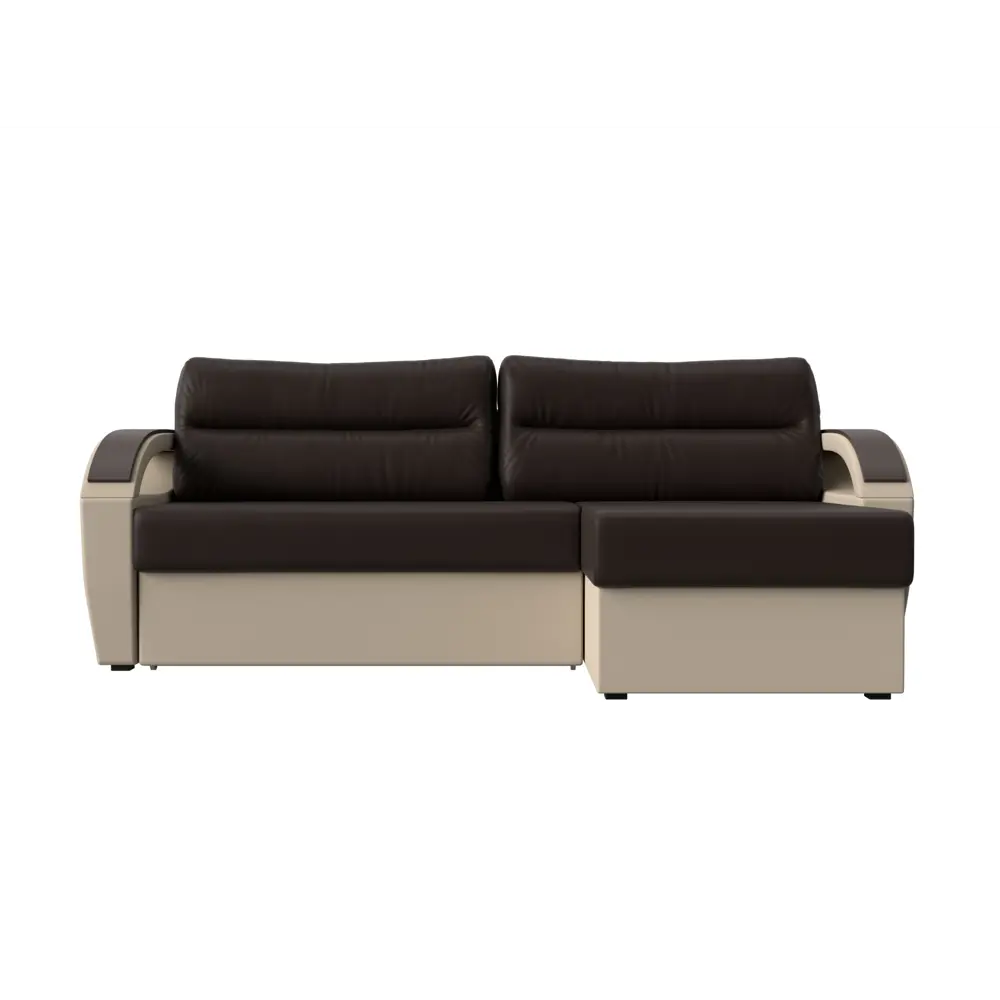 Фото 2 Диван Лига Диванов Форсайт 111664 226x92x151 см искусственная кожа цвет коричневый