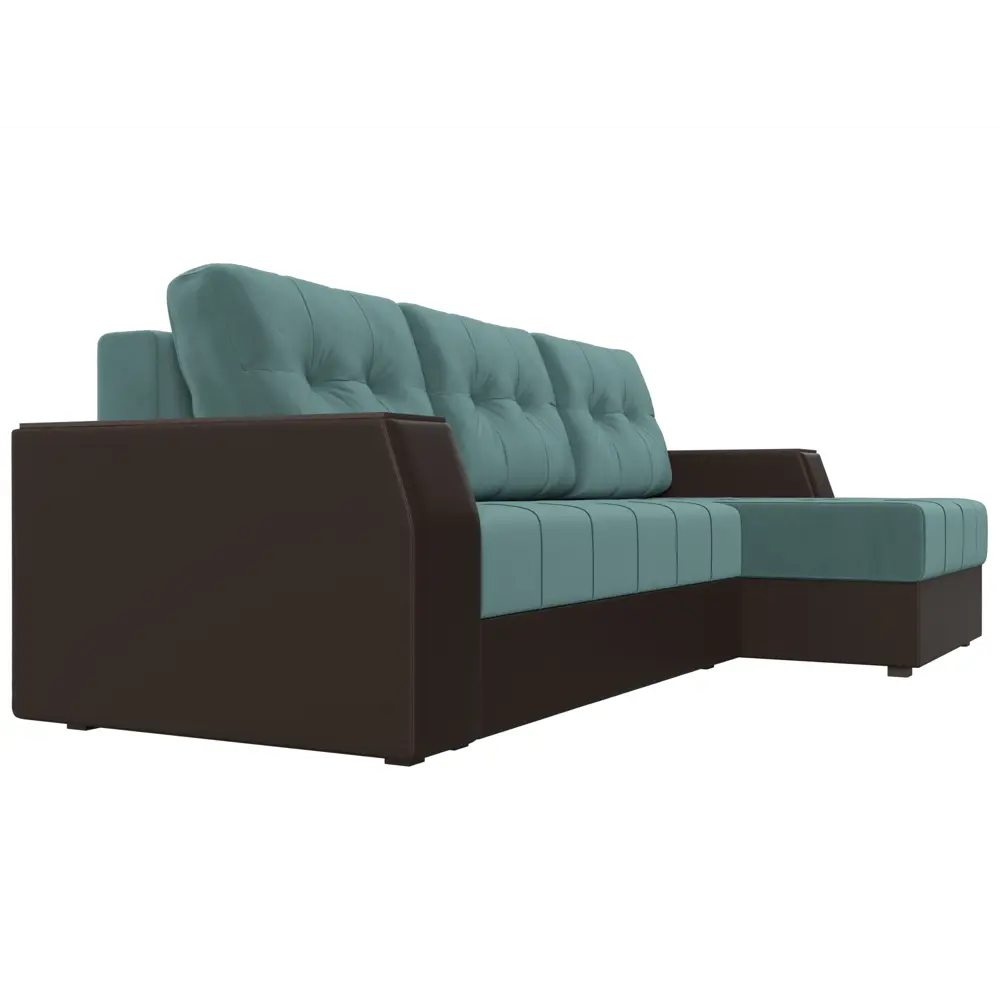 Фото 3 Диван Лига Диванов Эмир 110458 247x92x150 см велюр цвет бирюзовый