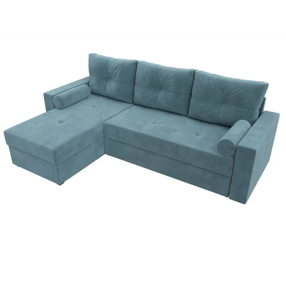 Фото 6 Диван Лига Диванов Верона 103121L 231x90x155 см велюр цвет бирюзовый