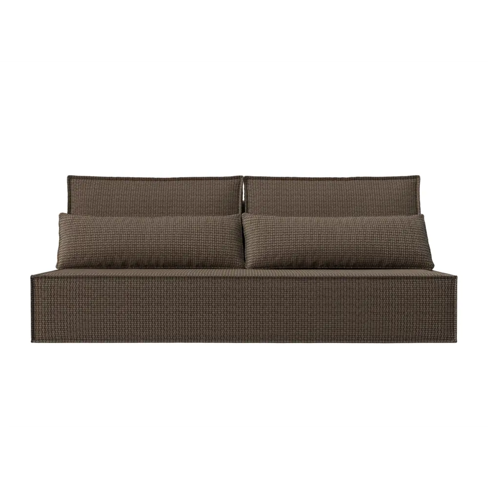 Фото 6 Диван Лига Диванов Фабио 114407 201x90x89 см рогожка цвет коричневый