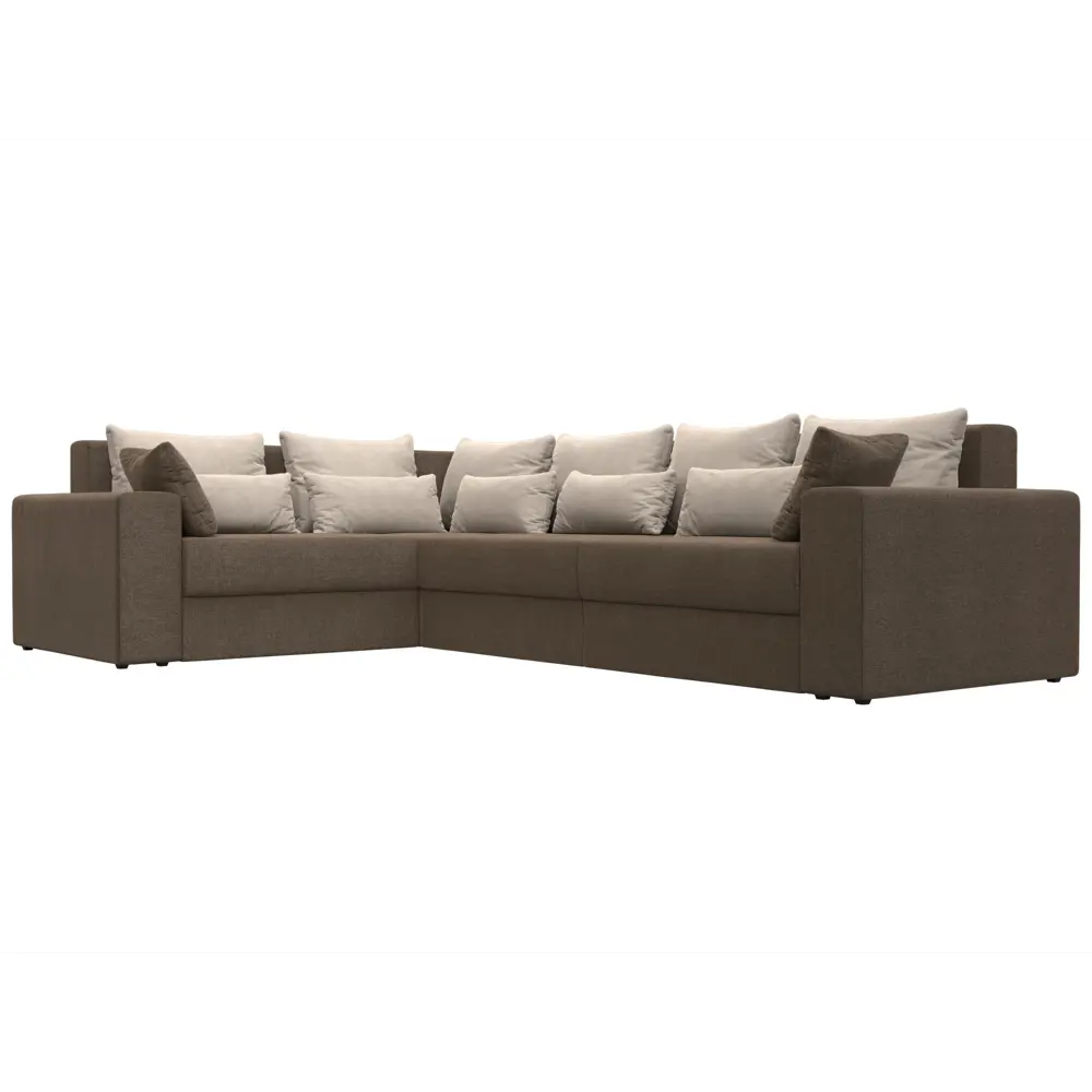 Фото 4 Диван Лига Диванов Майами 114850L 330x96x230 см рогожка цвет коричневый