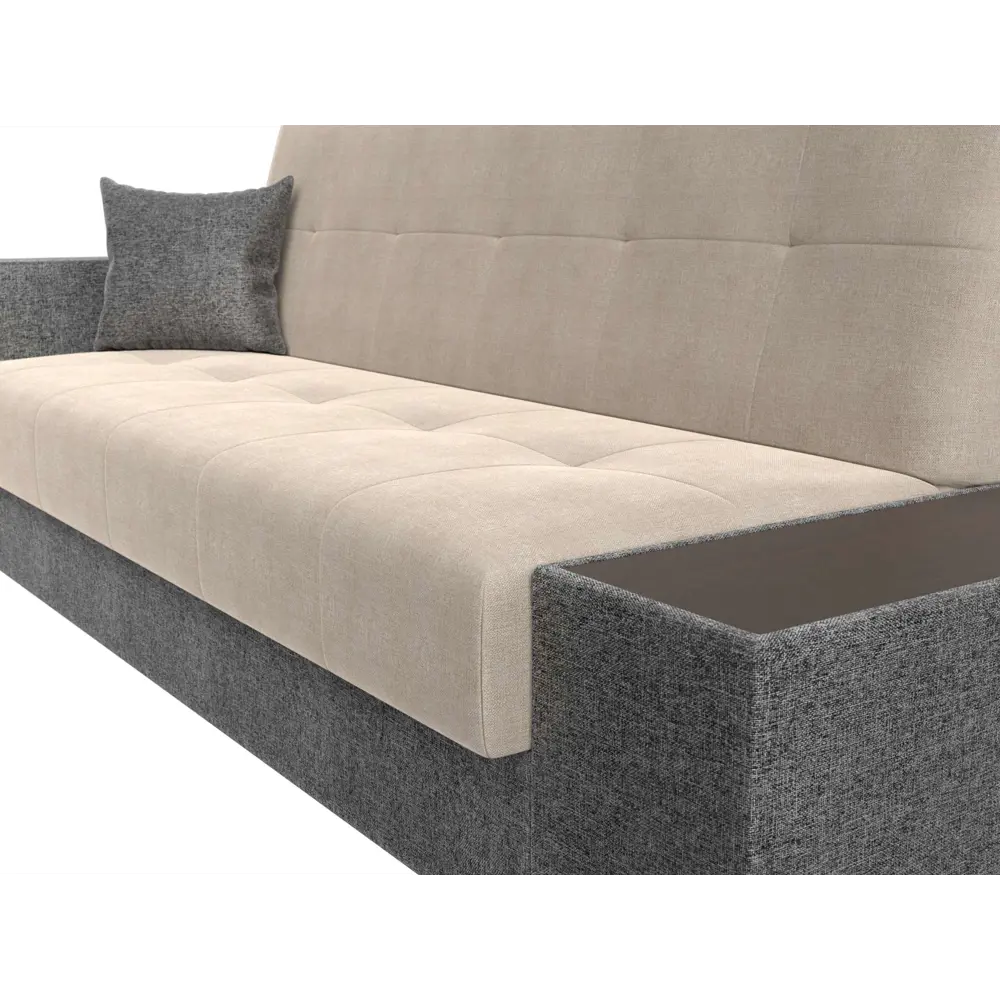 Фото 4 Диван Лига Диванов Лига-020 118524 224x90x84 см рогожка цвет бежевый/серый Фото 4 Диван Лига Диванов Лига-020 118524 224x90x84 см рогожка цвет бежевый/серый