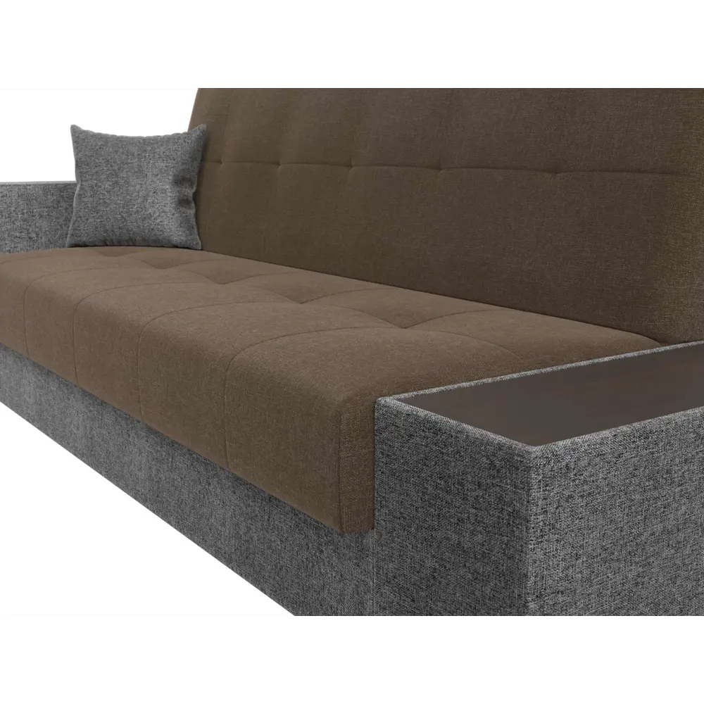 Фото 4 Диван Лига Диванов Лига-020 118528 224x90x84 см рогожка цвет коричневый/серый Фото 4 Диван Лига Диванов Лига-020 118528 224x90x84 см рогожка цвет коричневый/серый