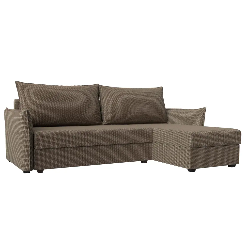 Фото Диван Лига Диванов Лига-004 118449 226x85x140 см рогожка цвет коричневый Фото Диван Лига Диванов Лига-004 118449 226x85x140 см рогожка цвет коричневый