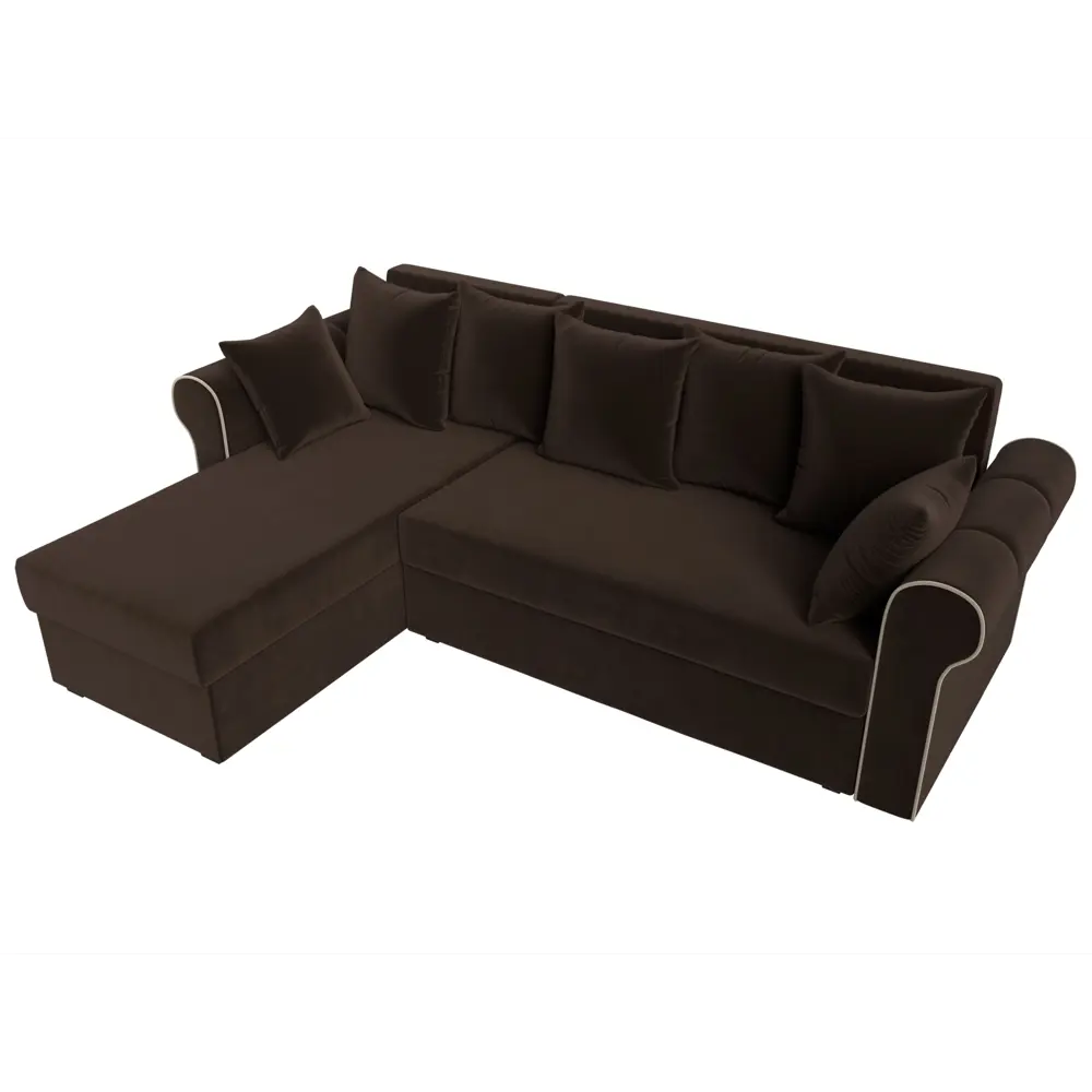 Фото 6 Диван Лига Диванов Рейн 112586L 233x78x141 см вельвет цвет коричневый Фото 6 Диван Лига Диванов Рейн 112586L 233x78x141 см вельвет цвет коричневый