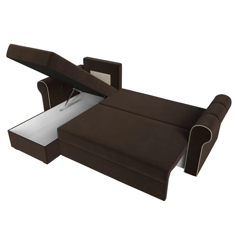 Фото 9 Диван Лига Диванов Рейн 112586L 233x78x141 см вельвет цвет коричневый Фото 9 Диван Лига Диванов Рейн 112586L 233x78x141 см вельвет цвет коричневый