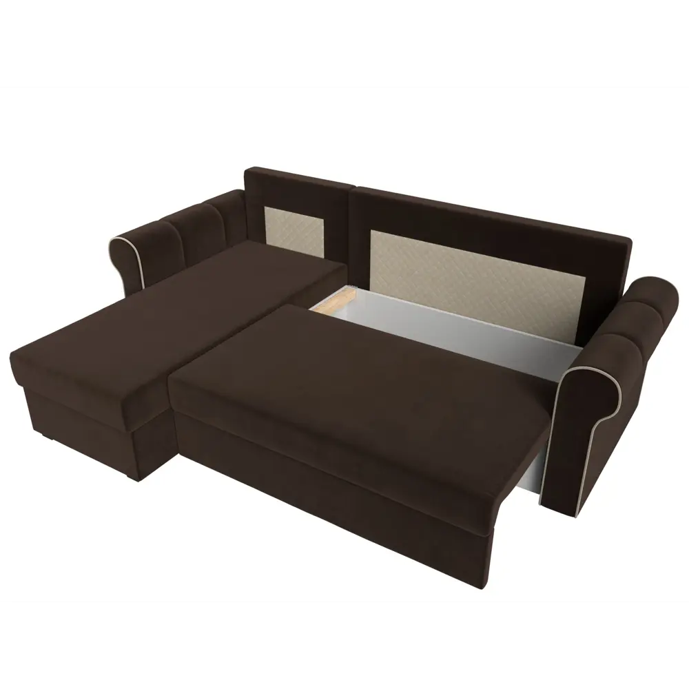 Фото 7 Диван Лига Диванов Рейн 112586L 233x78x141 см вельвет цвет коричневый Фото 7 Диван Лига Диванов Рейн 112586L 233x78x141 см вельвет цвет коричневый