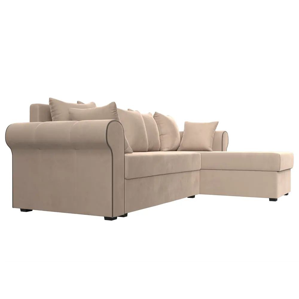 Фото 4 Диван Лига Диванов Рейн 112573 233x78x141 см велюр цвет бежевый