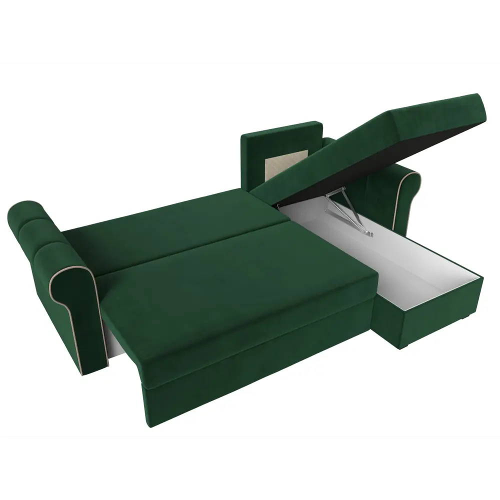 Фото 9 Диван Лига Диванов Рейн 112576 233x78x141 см велюр цвет зеленый Фото 9 Диван Лига Диванов Рейн 112576 233x78x141 см велюр цвет зеленый