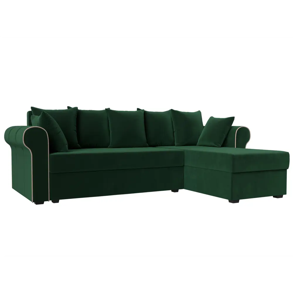 Фото Диван Лига Диванов Рейн 112576 233x78x141 см велюр цвет зеленый Фото Диван Лига Диванов Рейн 112576 233x78x141 см велюр цвет зеленый