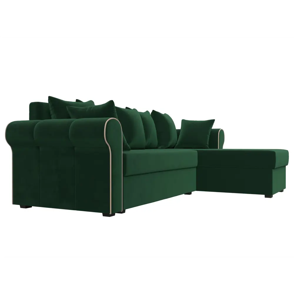 Фото 4 Диван Лига Диванов Рейн 112576 233x78x141 см велюр цвет зеленый Фото 4 Диван Лига Диванов Рейн 112576 233x78x141 см велюр цвет зеленый