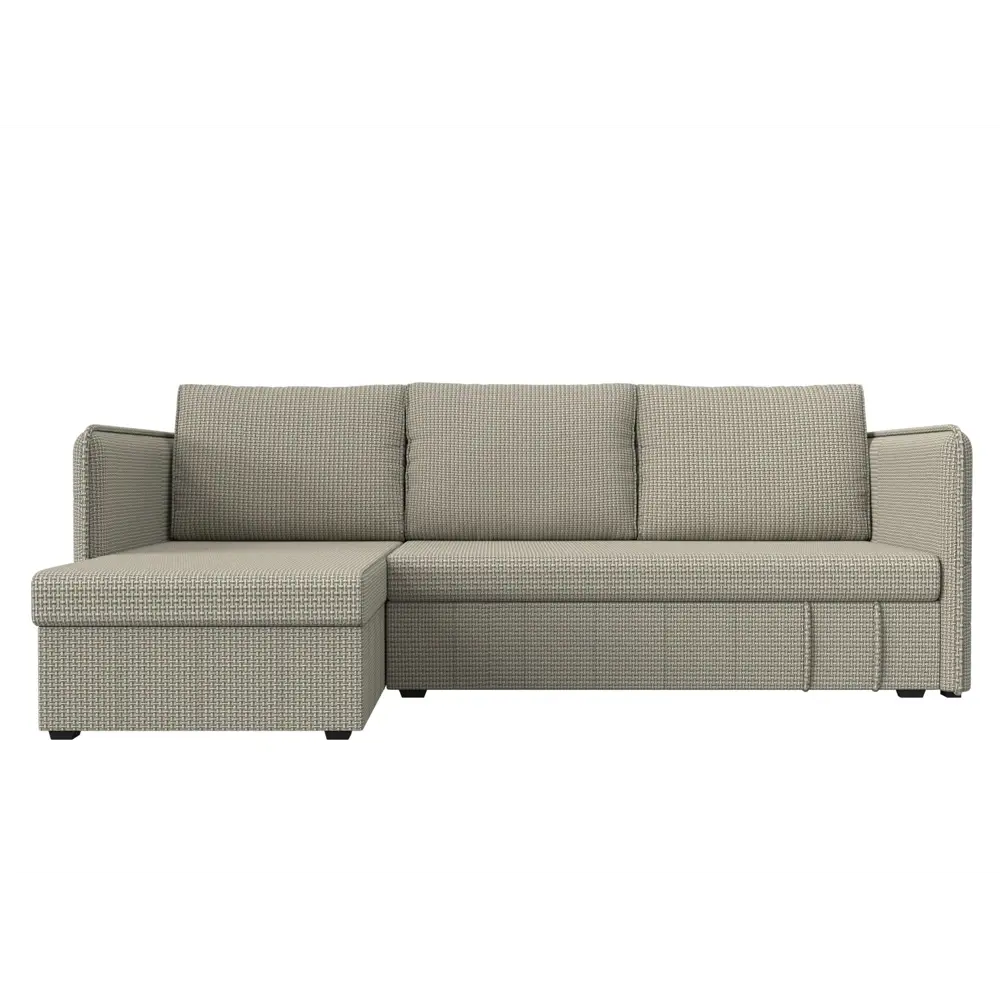 Фото 2 Диван Лига Диванов Слим левый угол 119982L 213x85x140 см рогожка цвет бежевый