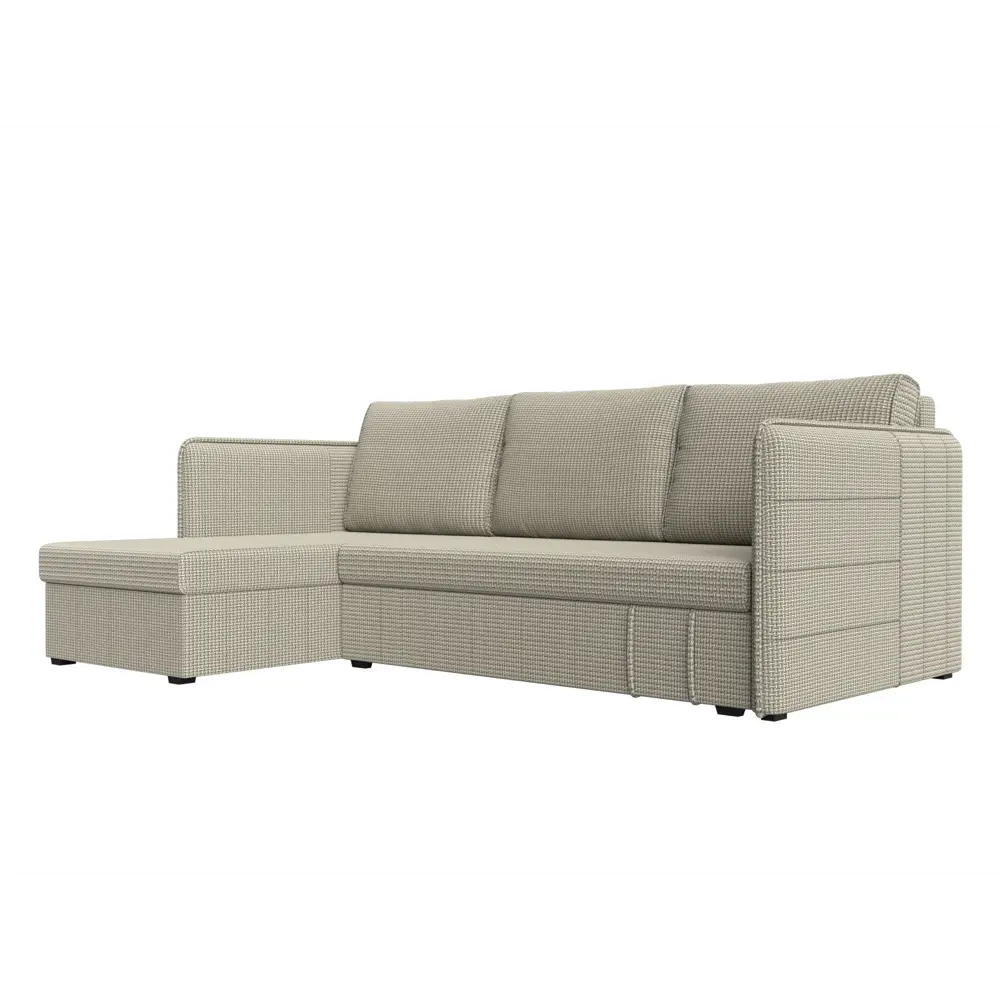 Фото Диван Лига Диванов Слим левый угол 119982L 213x85x140 см рогожка цвет бежевый