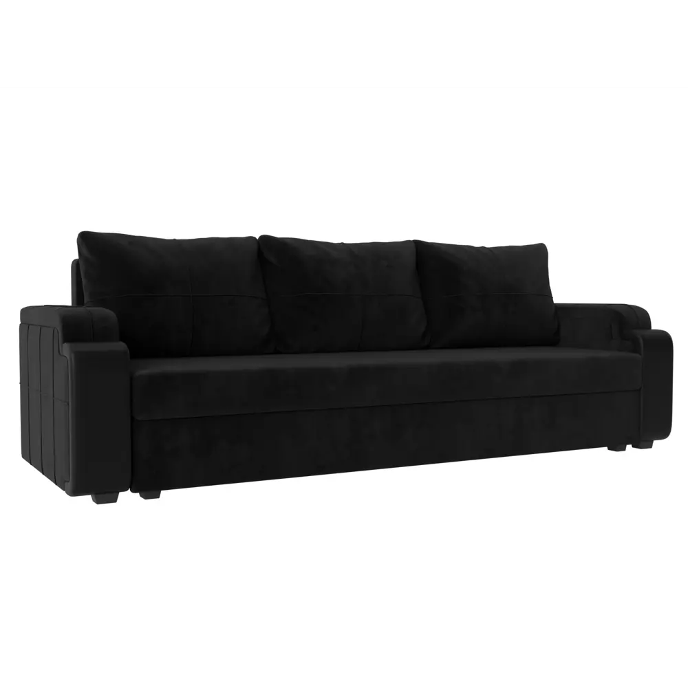 Фото Диван Лига Диванов Николь Лайт 112786 225x91x77 см велюр цвет черный