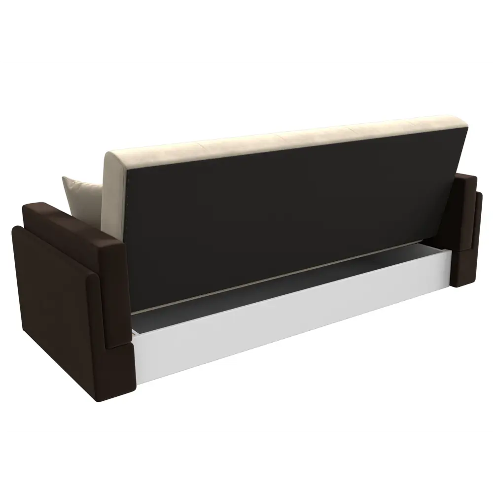 Фото 8 Диван-книжка Лига диванов Лига-015 117919 216x90x83 см вельвет цвет бежевый/коричневый