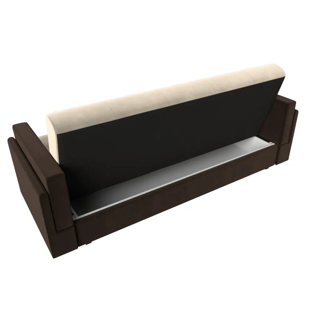 Фото 7 Диван-книжка Лига диванов Лига-015 117919 216x90x83 см вельвет цвет бежевый/коричневый