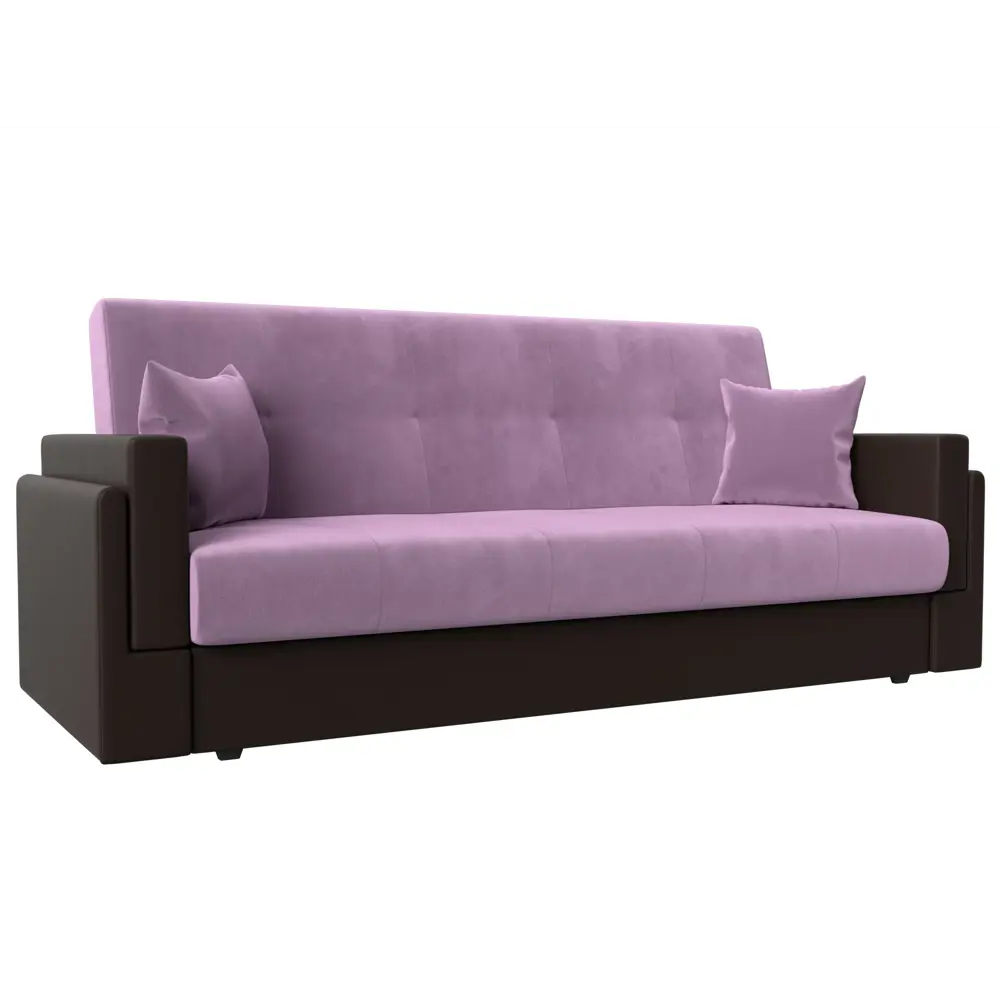 Фото Диван Лига Диванов Лига-015 117938 216x90x83 см вельвет цвет коричневый/фиолетовый