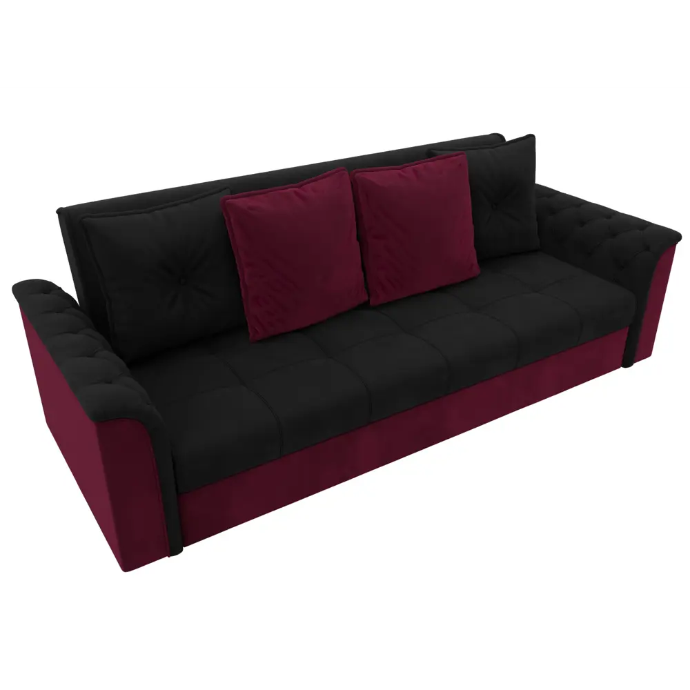 Фото 6 Диван Лига Диванов Сиеста 113147 228x83x79 см вельвет цвет черный