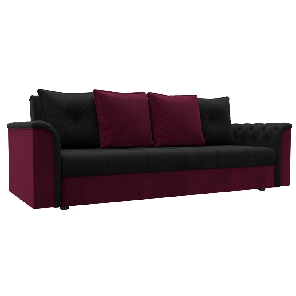 Фото Диван Лига Диванов Сиеста 113147 228x83x79 см вельвет цвет черный