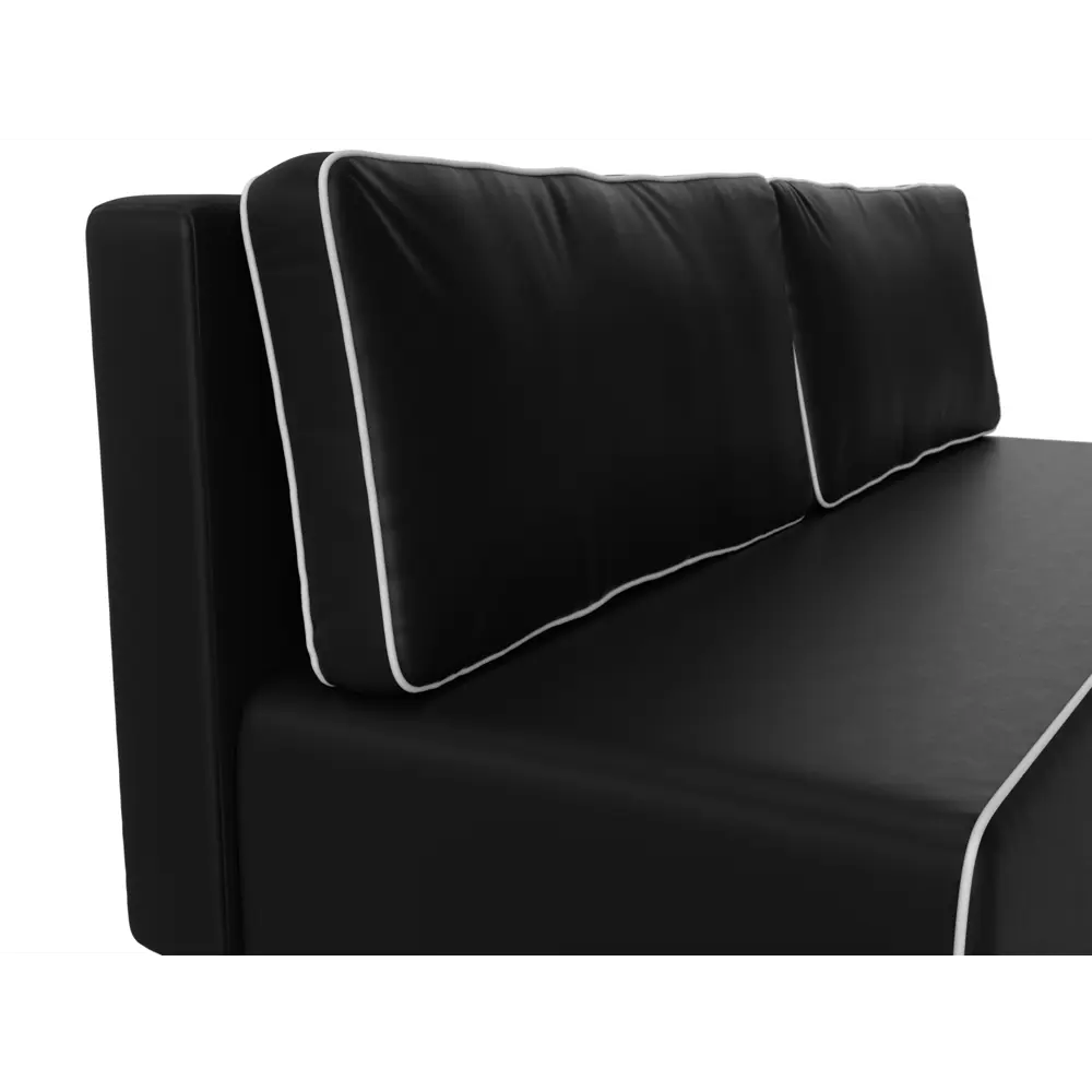 Фото 4 Диван Лига Диванов Уно 113265 205x85x91 см искусственная кожа цвет черный