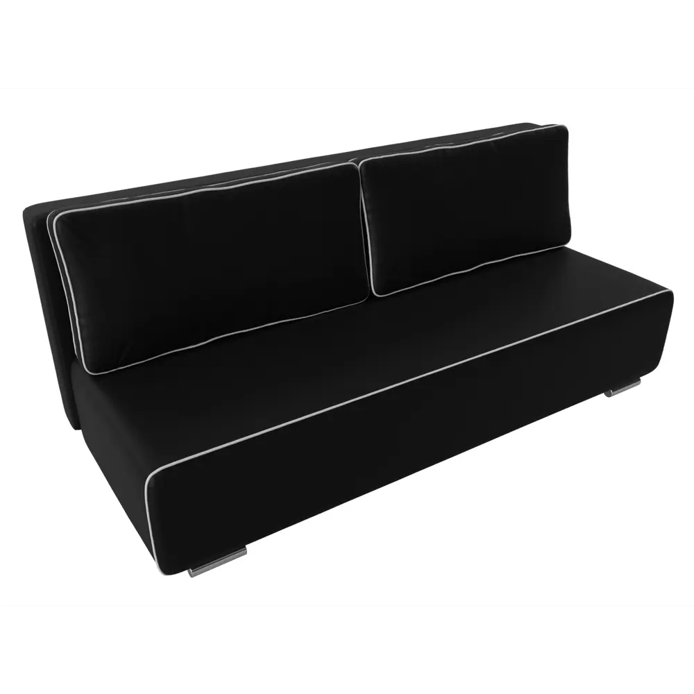 Фото 5 Диван Лига Диванов Уно 113265 205x85x91 см искусственная кожа цвет черный