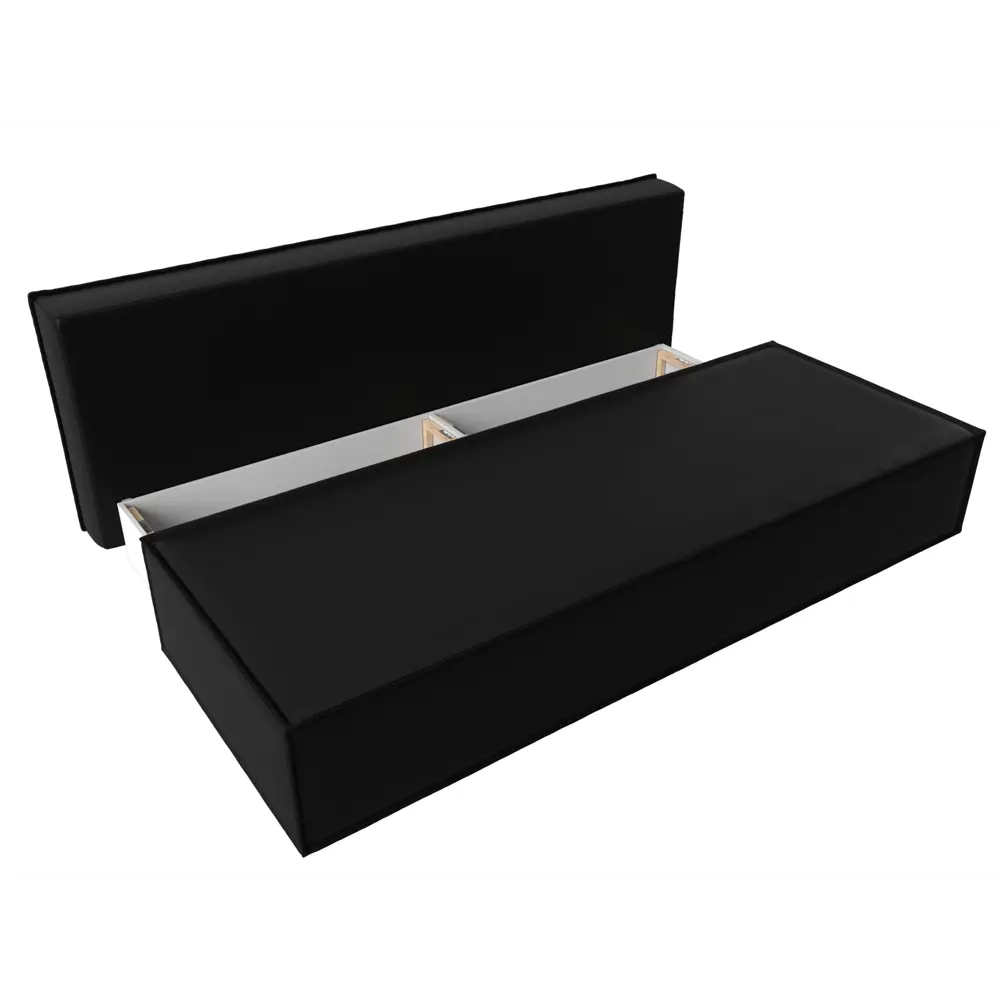 Фото 7 Диван Лига Диванов Фабио 114402 201x90x89 см искусственная кожа цвет черный