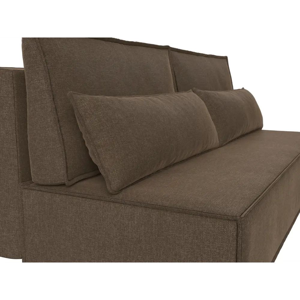 Фото 4 Диван Лига Диванов Фабио Лайт 114478 202x102x92 см рогожка цвет коричневый