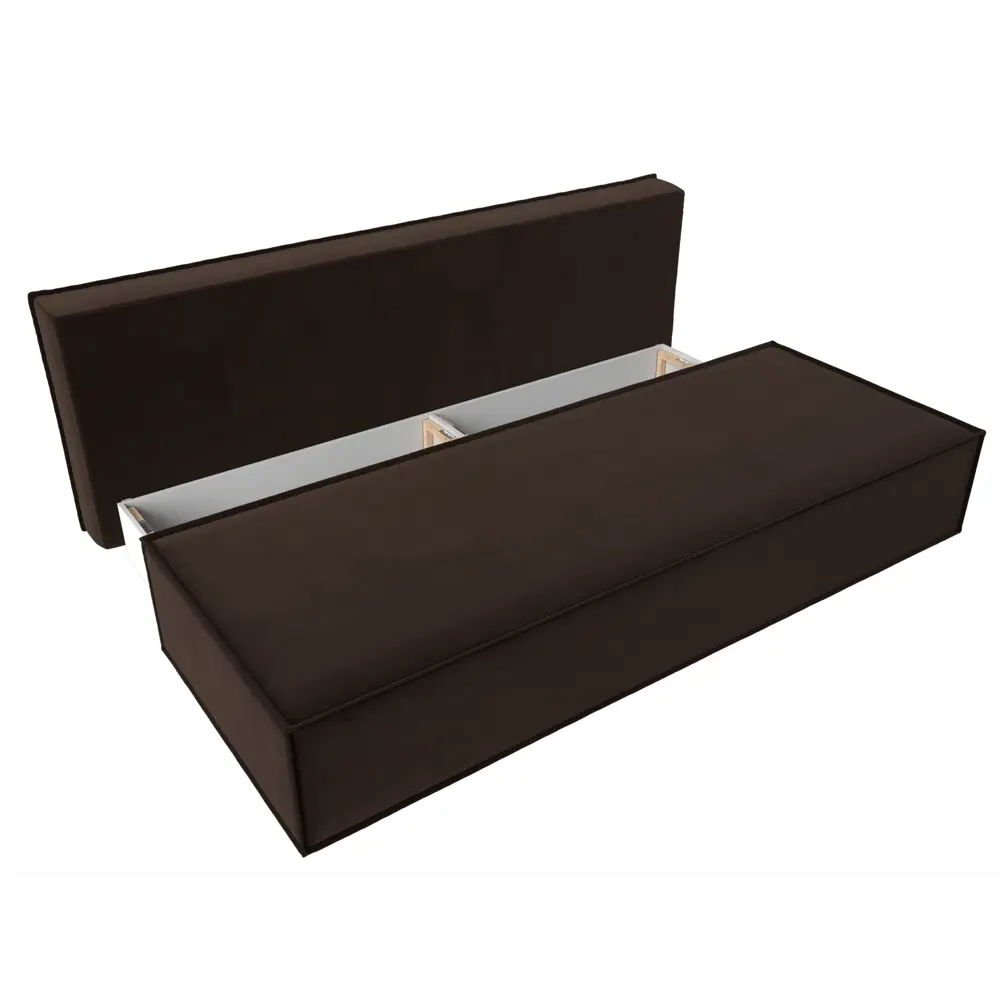 Фото 7 Диван Лига Диванов Фабио Лайт 114483 202x102x92 см вельвет цвет коричневый