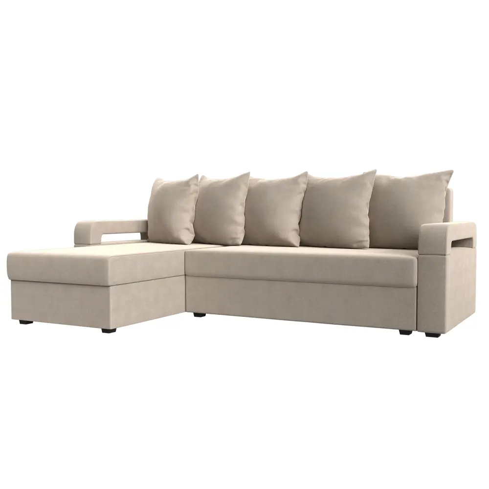 Фото Диван Лига Диванов Гермес левый угол Лайт 112728L 231x90x141 см рогожка цвет бежевый