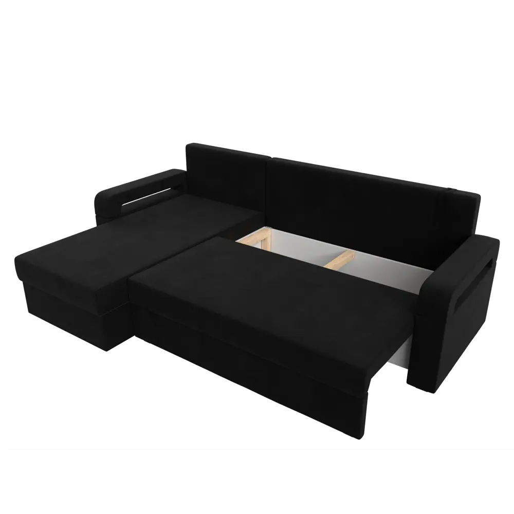 Фото 7 Диван Лига Диванов Гермес Лайт 112725L 231x90x141 см вельвет цвет черный Фото 7 Диван Лига Диванов Гермес Лайт 112725L 231x90x141 см вельвет цвет черный