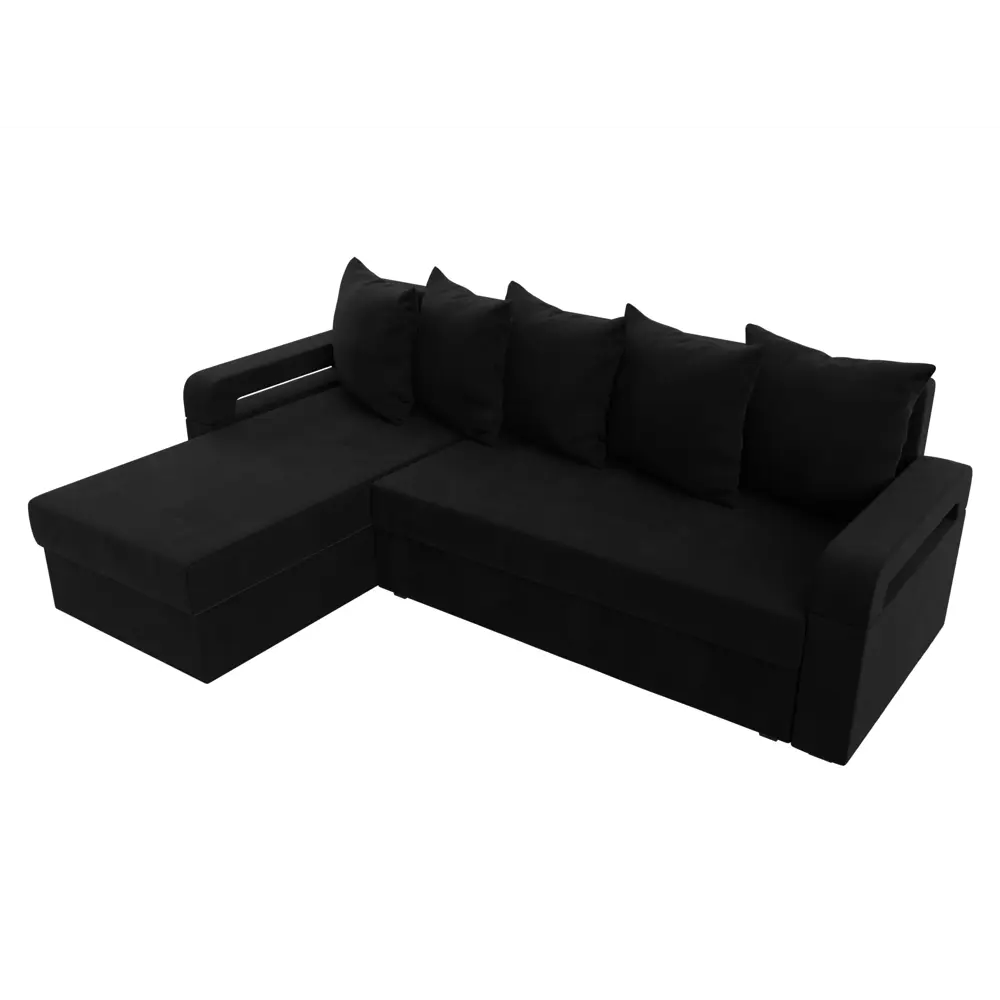 Фото 6 Диван Лига Диванов Гермес Лайт 112725L 231x90x141 см вельвет цвет черный Фото 6 Диван Лига Диванов Гермес Лайт 112725L 231x90x141 см вельвет цвет черный