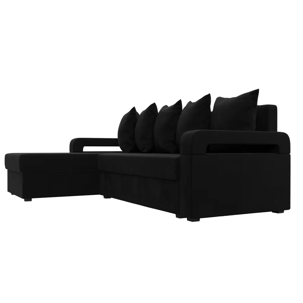 Фото 4 Диван Лига Диванов Гермес Лайт 112725L 231x90x141 см вельвет цвет черный Фото 4 Диван Лига Диванов Гермес Лайт 112725L 231x90x141 см вельвет цвет черный