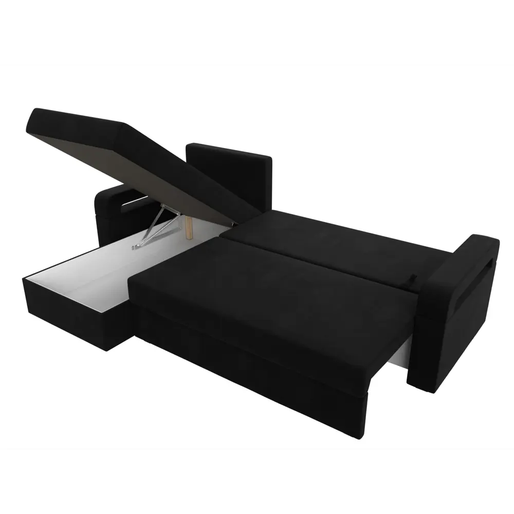 Фото 9 Диван Лига Диванов Гермес Лайт 112725L 231x90x141 см вельвет цвет черный Фото 9 Диван Лига Диванов Гермес Лайт 112725L 231x90x141 см вельвет цвет черный