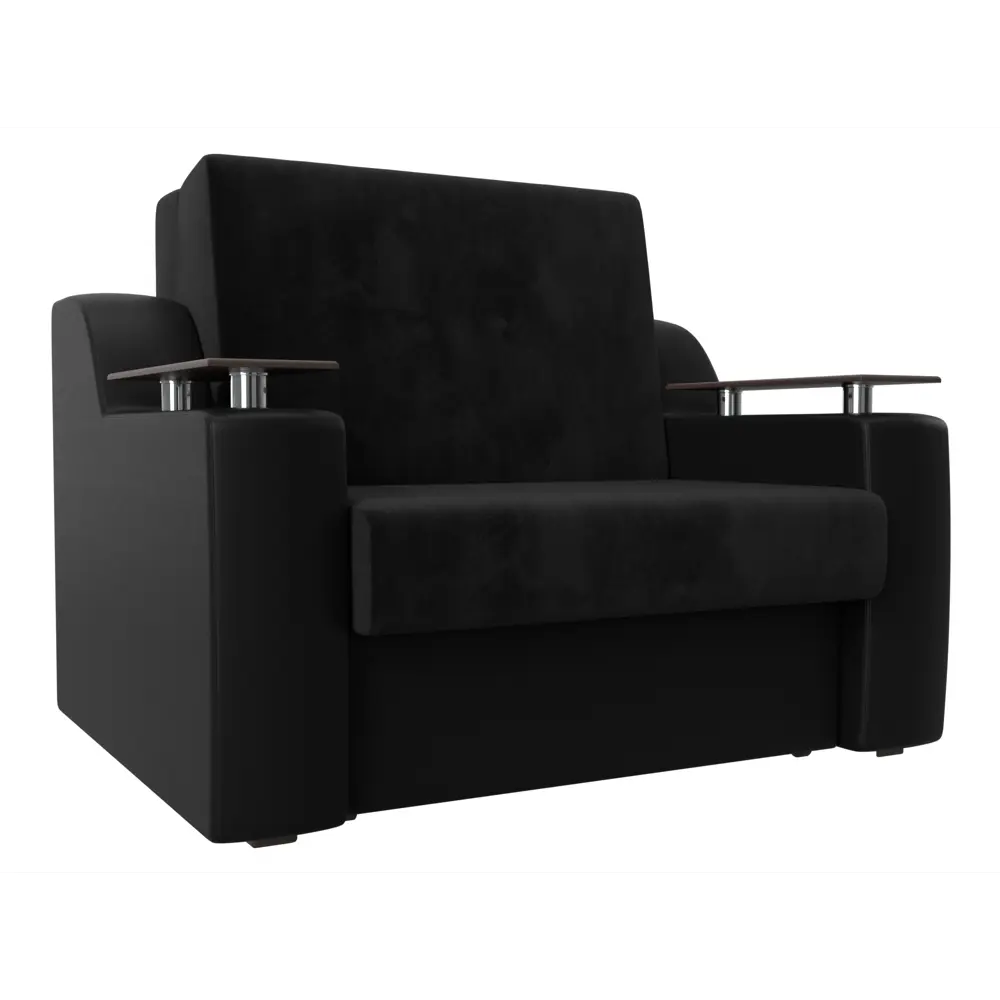 Фото Диван Лига Диванов Сенатор 106437 152x93x110 см велюр цвет черный Фото Диван Лига Диванов Сенатор 106437 152x93x110 см велюр цвет черный