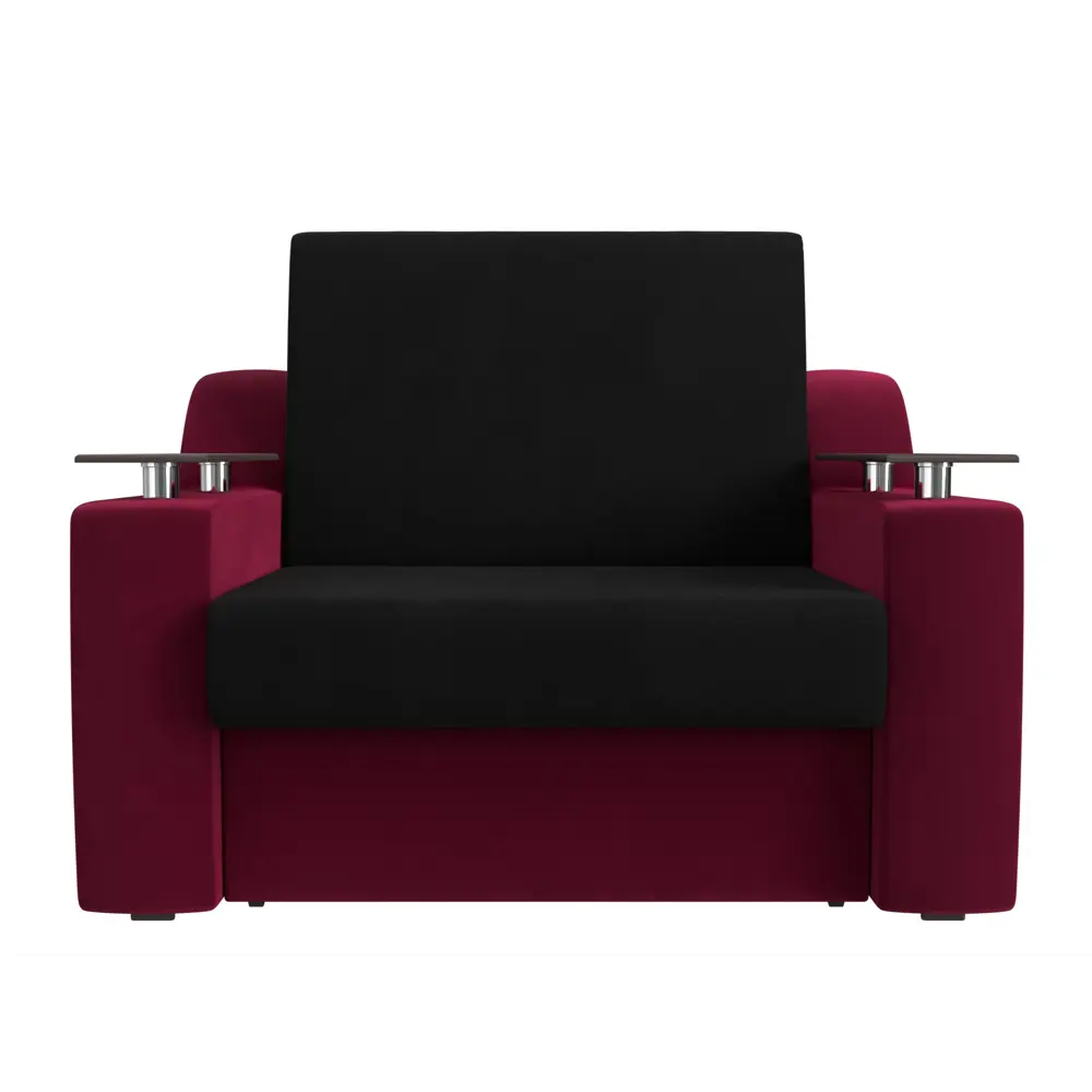 Фото Диван Лига Диванов Сенатор 119902 152x93x110 см вельвет цвет черный/красный Фото Диван Лига Диванов Сенатор 119902 152x93x110 см вельвет цвет черный/красный