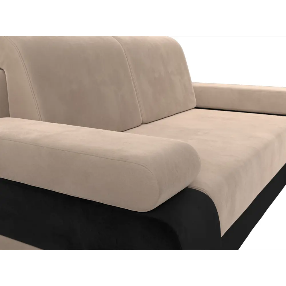 Фото 4 Диван Лига Диванов Денвер 115525 202x100x106 см велюр цвет бежевый/черный Фото 4 Диван Лига Диванов Денвер 115525 202x100x106 см велюр цвет бежевый/черный