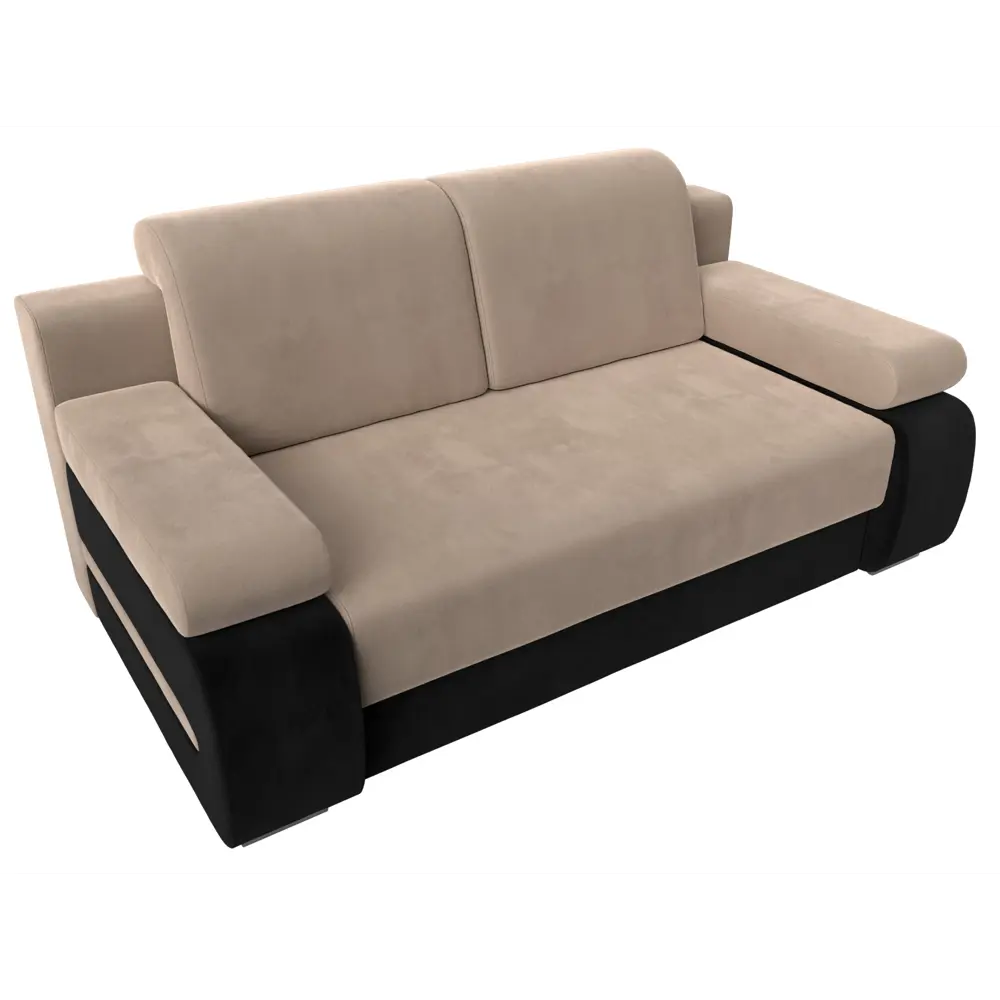 Фото 2 Диван Лига Диванов Денвер 115525 202x100x106 см велюр цвет бежевый/черный Фото 2 Диван Лига Диванов Денвер 115525 202x100x106 см велюр цвет бежевый/черный