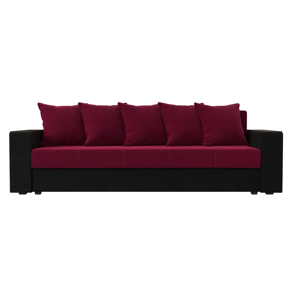 Фото 2 Диван Лига Диванов Дубай Лайт 114363 232x85x80 см вельвет цвет красный