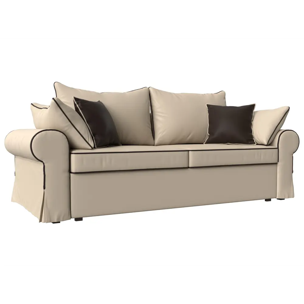 Фото Диван Лига Диванов Элис 110321 251x83x101 см искусственная кожа цвет бежевый Фото Диван Лига Диванов Элис 110321 251x83x101 см искусственная кожа цвет бежевый