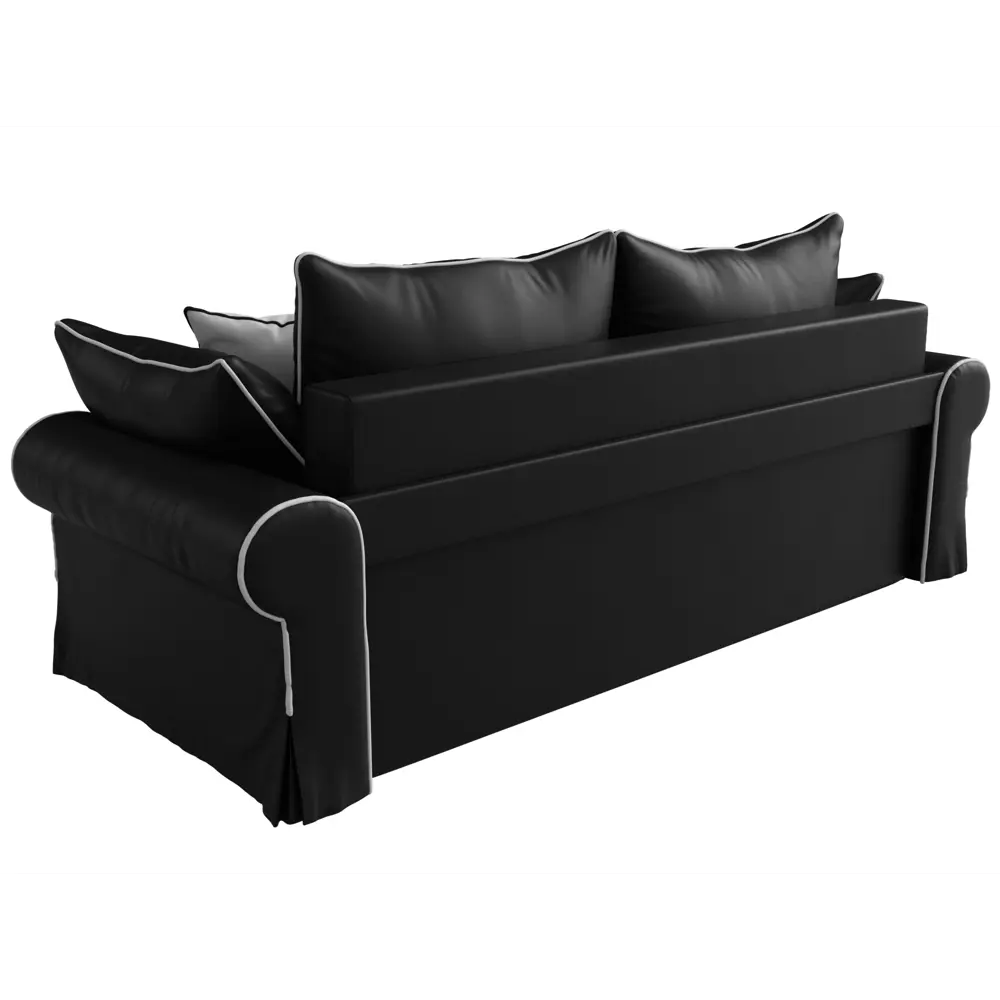 Фото 3 Диван Лига Диванов Элис 110324 251x83x101 см искусственная кожа цвет черный Фото 3 Диван Лига Диванов Элис 110324 251x83x101 см искусственная кожа цвет черный