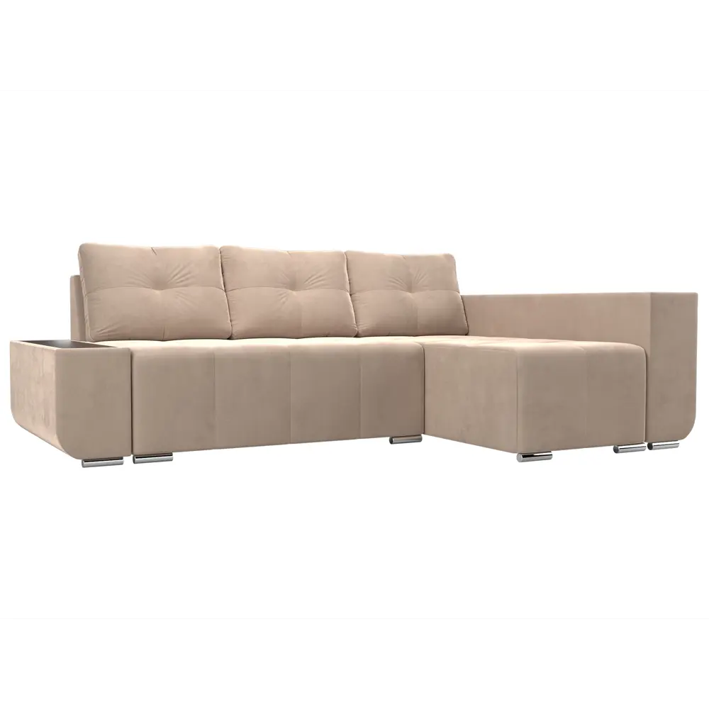 Фото Диван Лига Диванов Амадэус Люкс 109707 271x69x169 см велюр цвет бежевый