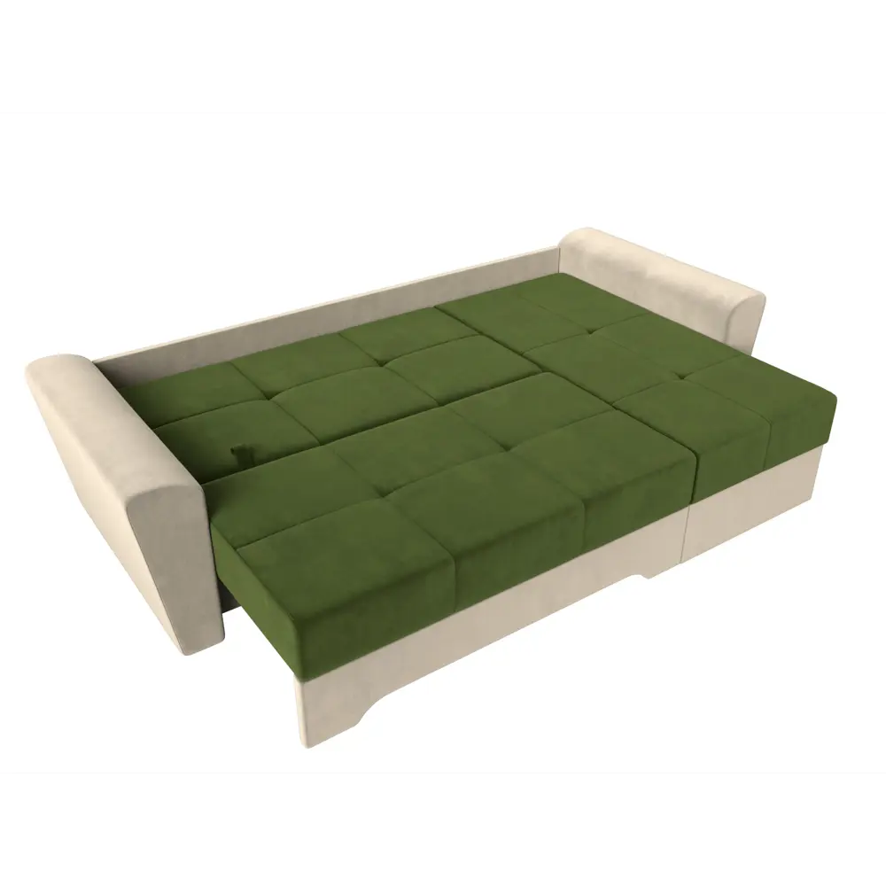 Фото 7 Диван Лига Диванов Амстердам 117811 248x92x152 см вельвет цвет бежевый/зеленый