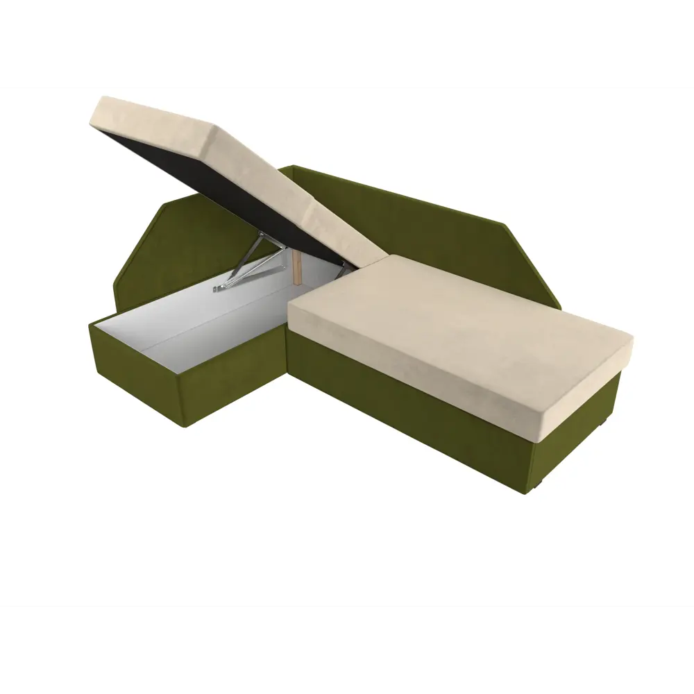 Фото 8 Диван Лига Диванов Андора 102667L 205x75x153 см вельвет цвет бежевый