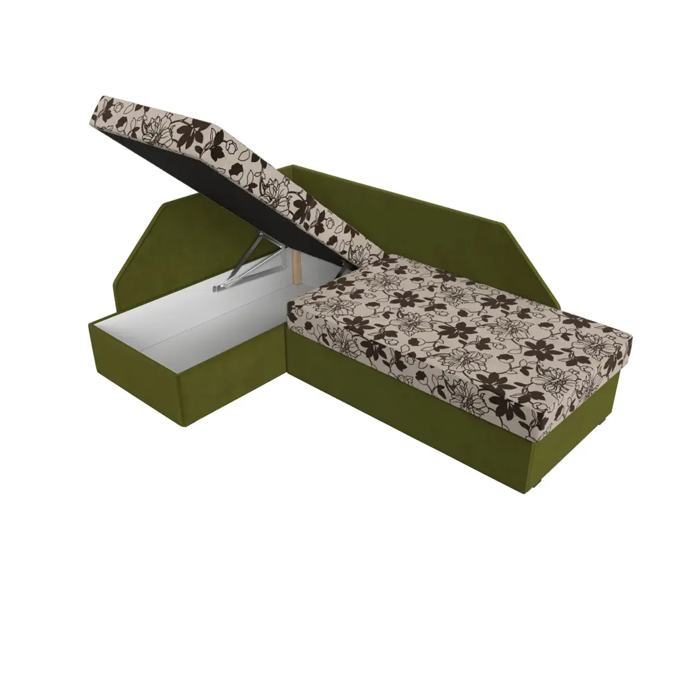 Фото 8 Диван Лига Диванов Андора 102661L 205x75x153 см рогожка цвет бежевый/зеленый