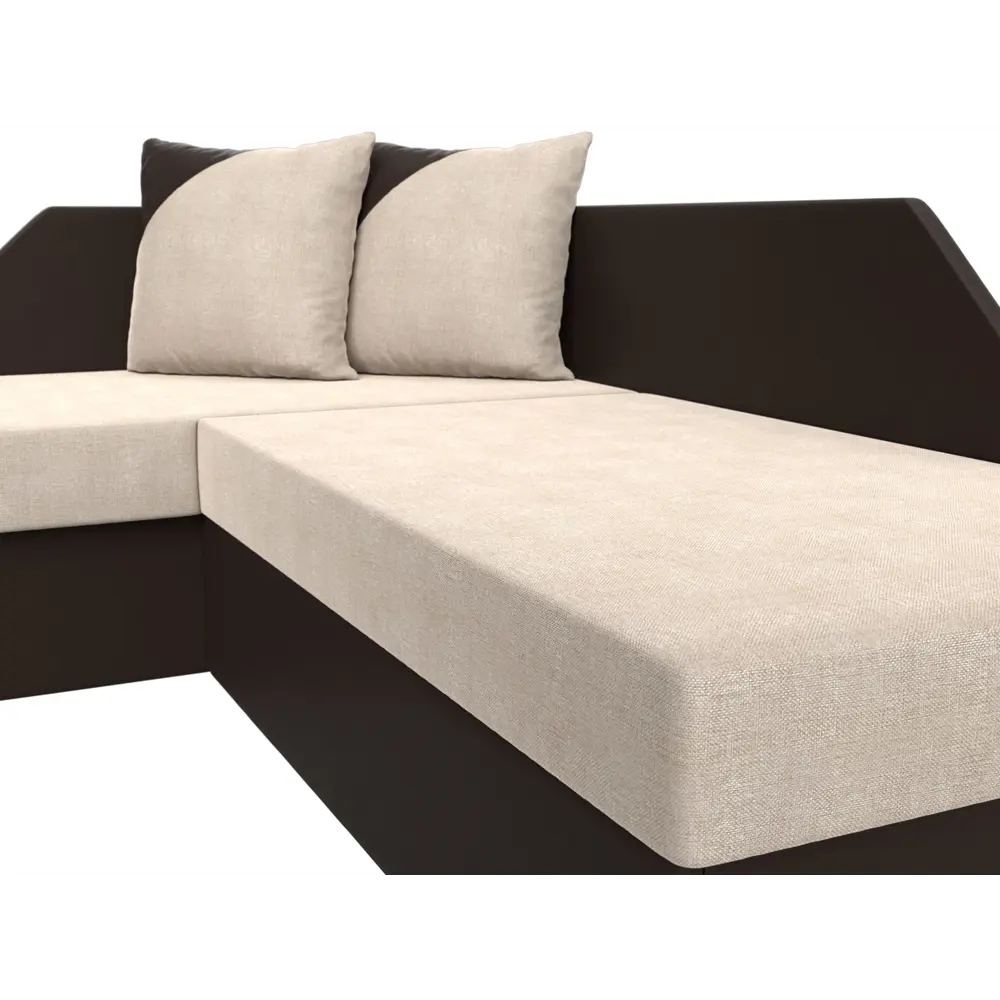 Фото 3 Диван Лига Диванов Андора 102672L 205x75x153 см рогожка цвет бежевый