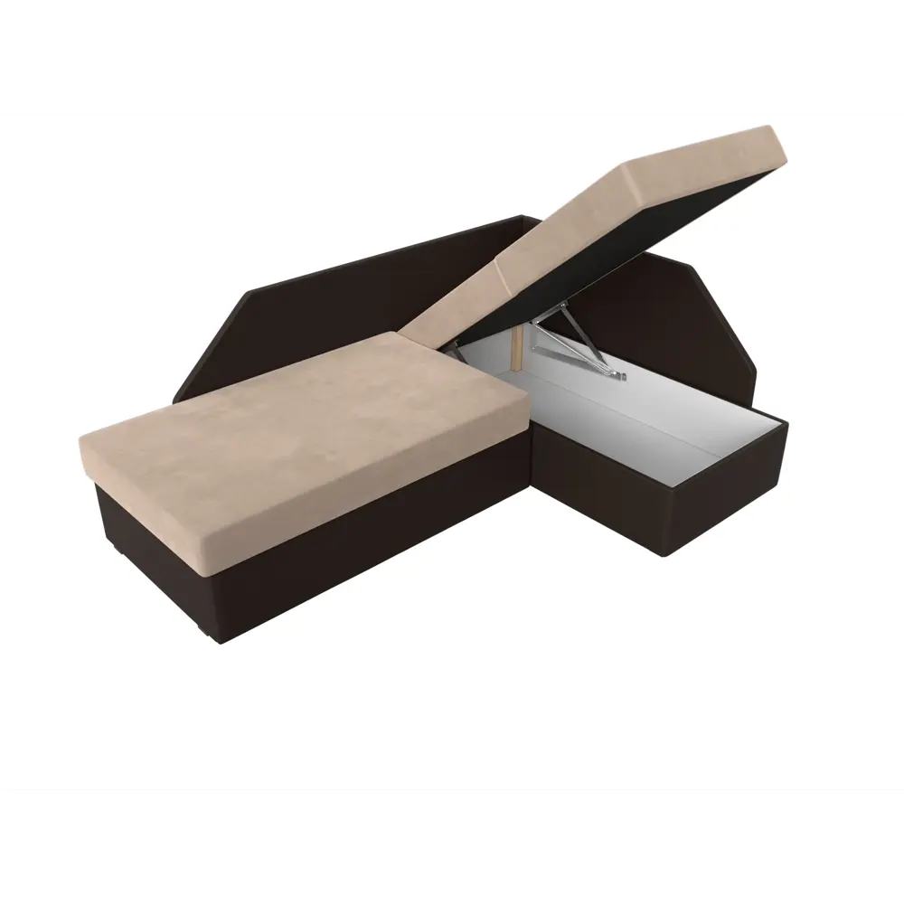 Фото 8 Диван Лига Диванов Андора 102681 205x75x153 см велюр цвет бежевый